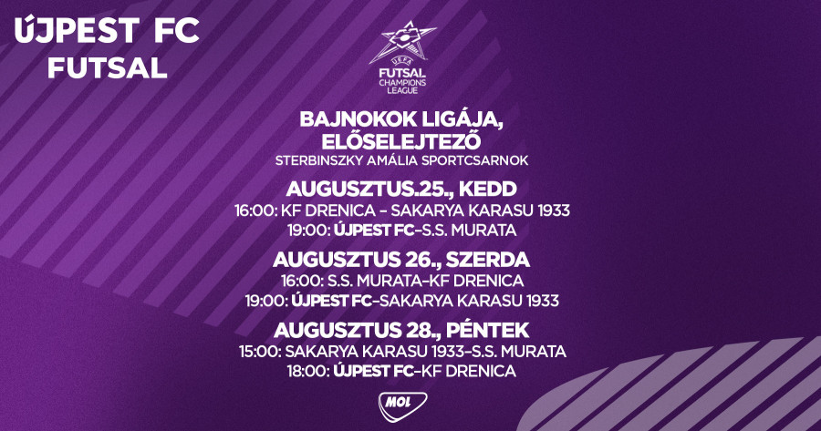 Itt van futsalcsapatunk BL-menetrendje!
