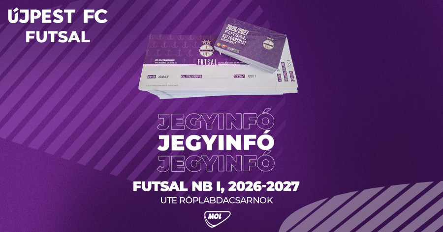 Jegy- és bérletinformációk futsalcsapatunk hazai mérkőzéseire