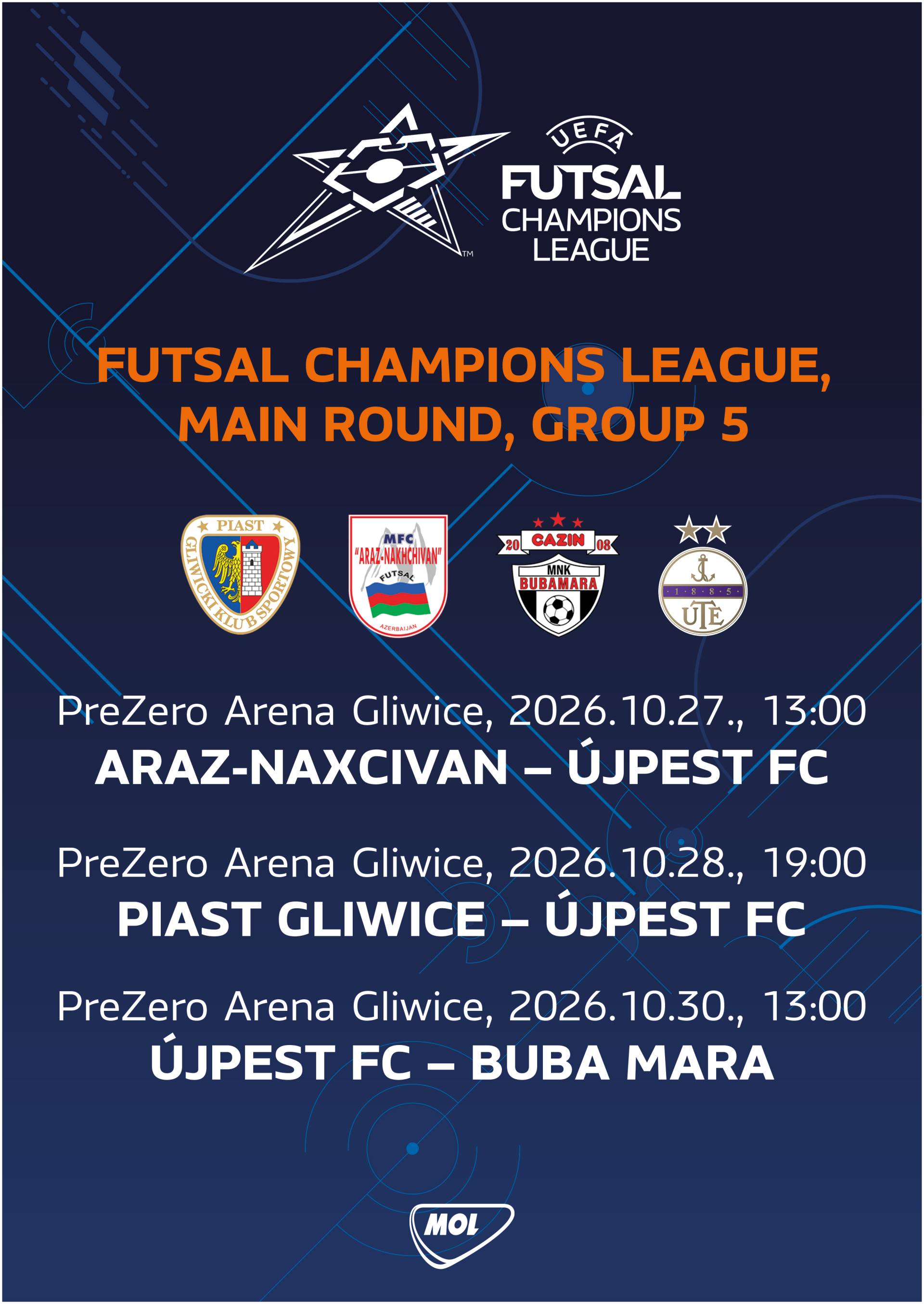 Megvan futsalcsapatunk BL-menetrendje!