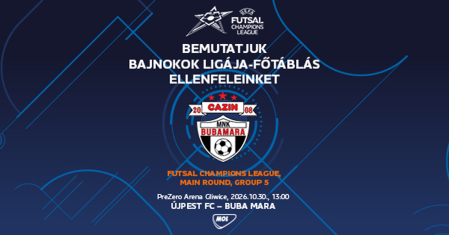 Bemutatjuk futsalcsapatunk BL-ellenfeleit: Buba Mara