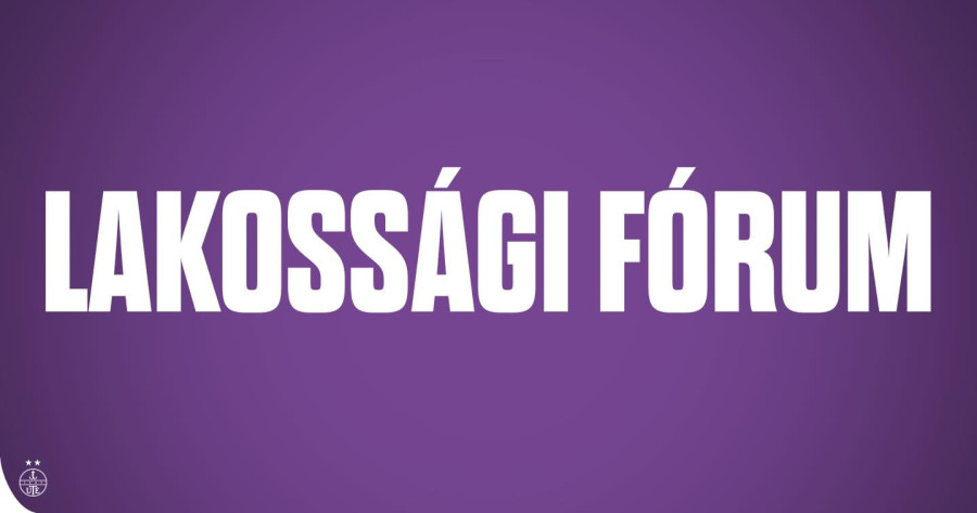 Lakossági fórum – 2025.07.21. – UTE Jégcsarnok