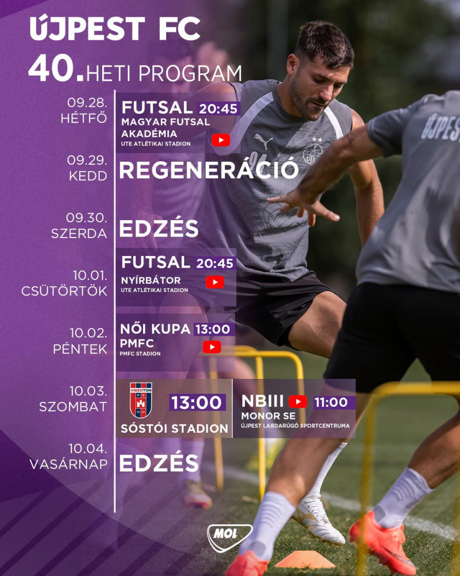 HETI PROGRAM – 09.28. – 10.04.
