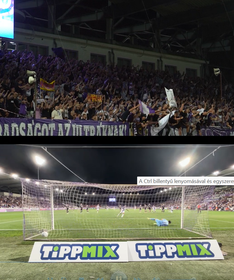 Matko, mészpont, második ⚽️ - a Vasas elleni büntető, kicsit más szemszögből.💜⚓️🤍