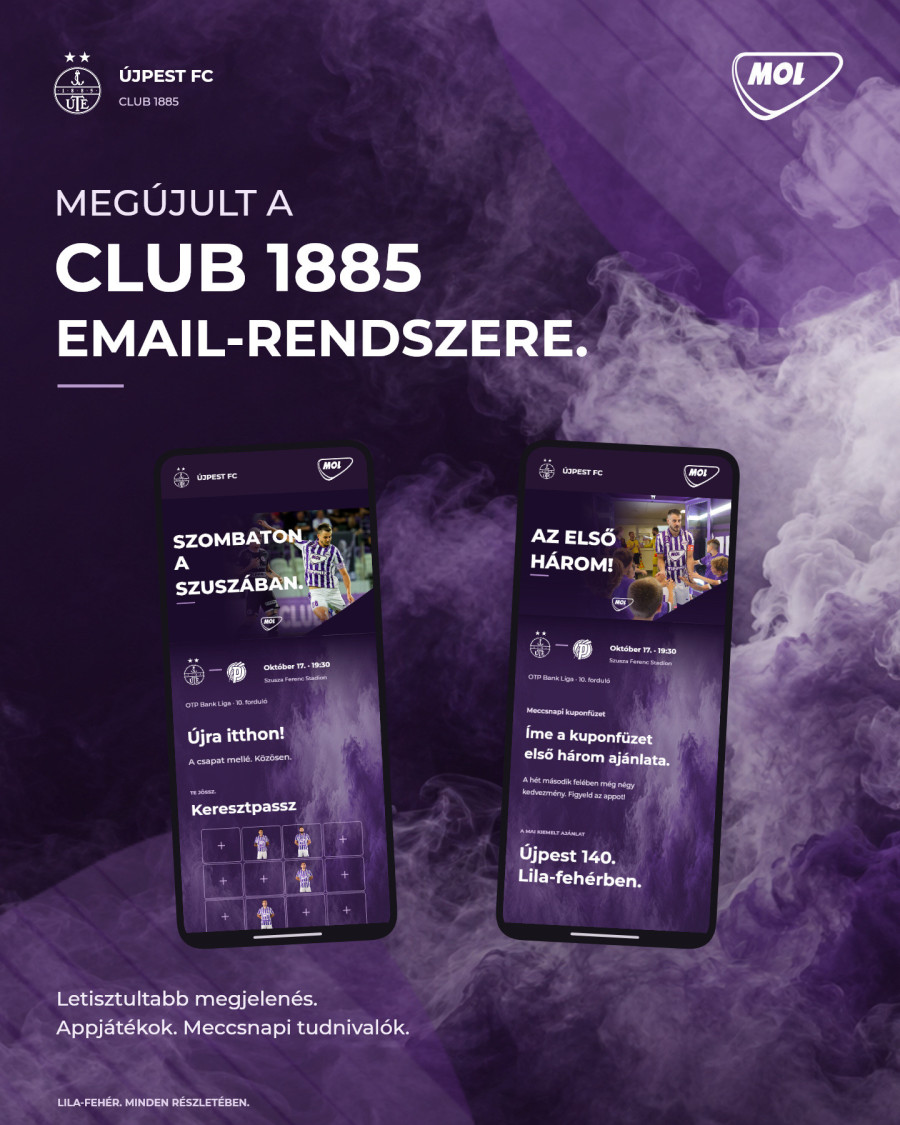 Megújult a Club 1885 email-rendszere