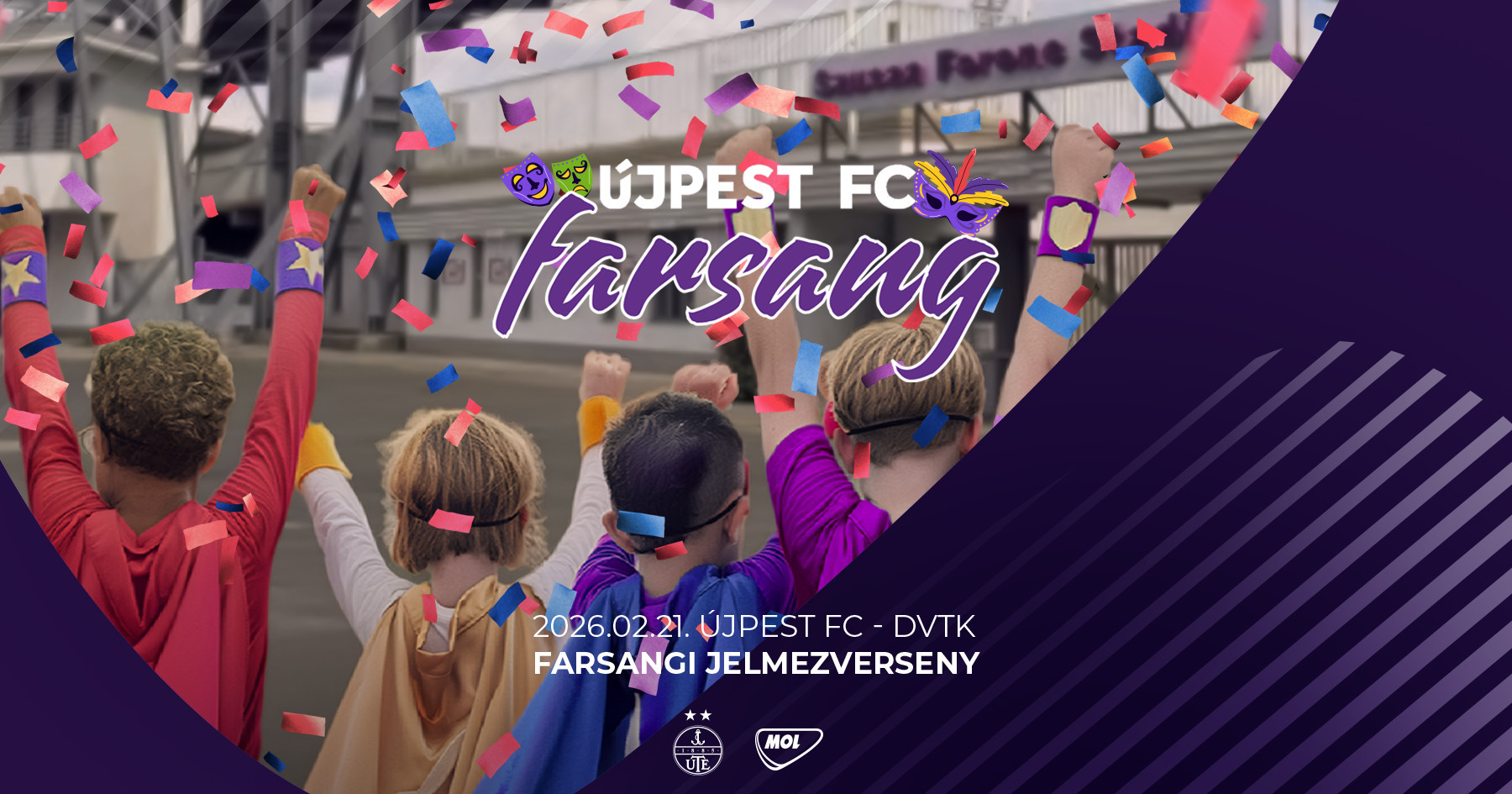 Farsangi hangulat költözik a Szuszába – jelmezverseny az Újpest FC szervezésében