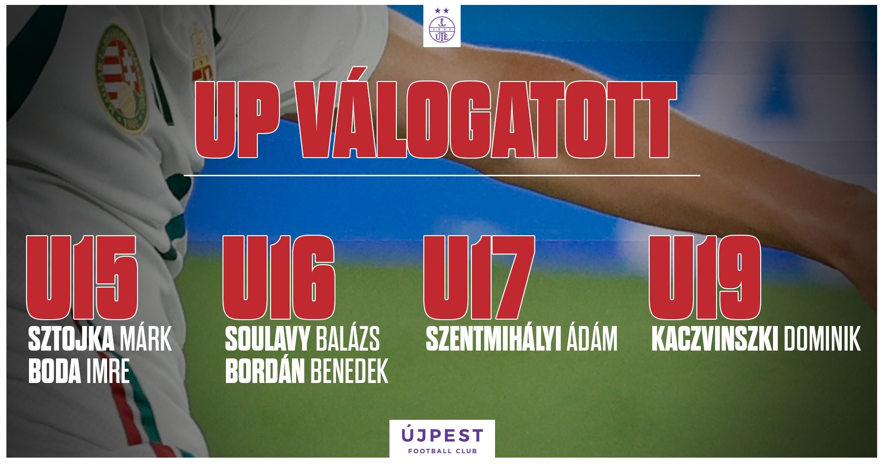 Válogatottban utánpótlásjátékosaink