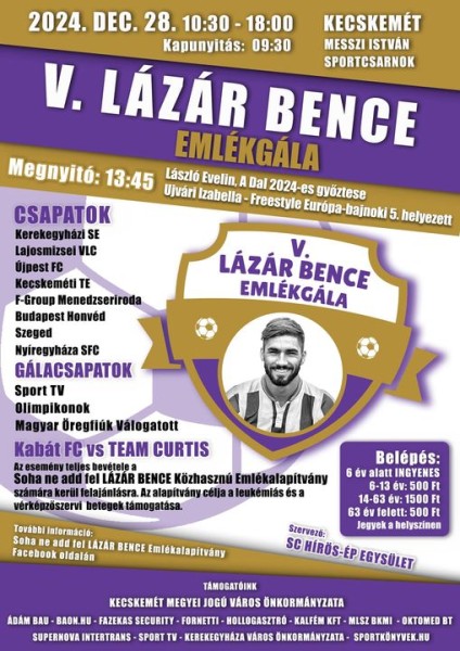 V Lazar Bence Emlekgala