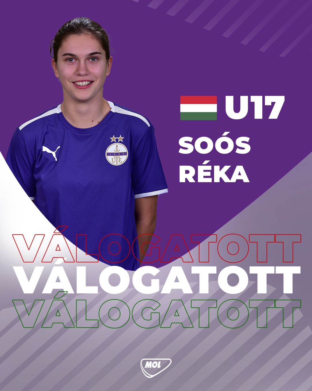Saját nevelésű játékosunk, Soós Réka is az U17-es válogatottban!
