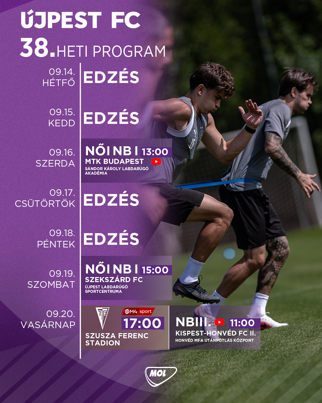 HETI PROGRAM – SZEPTEMBER 14. – 20.