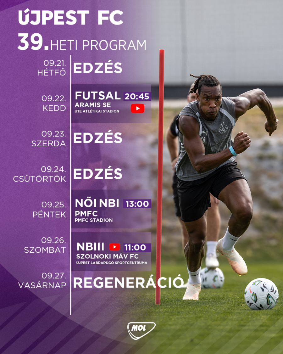 HETI PROGRAM – 09.21. – 09.27.