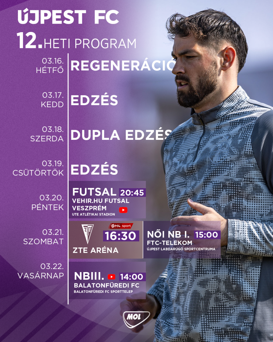 Heti program 03.16–03.22.