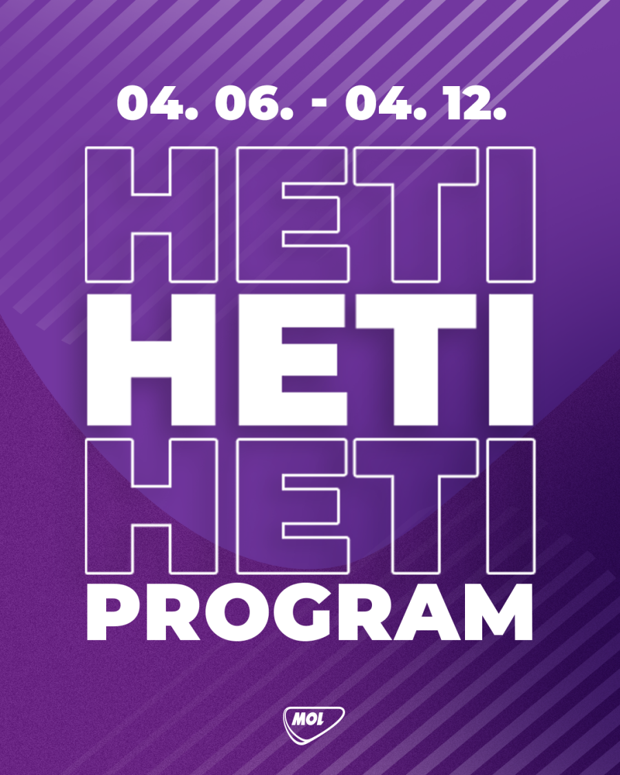 HETI PROGRAM – ÁPRILIS 6. – ÁPRILIS 12.