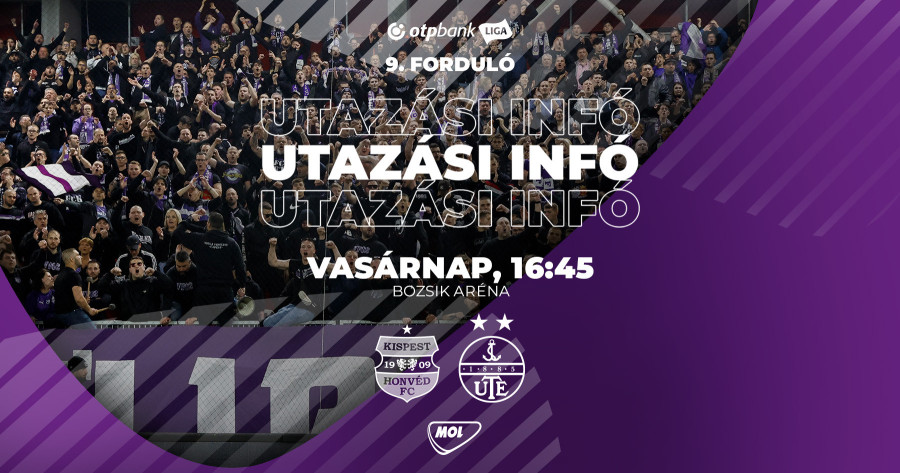 Szurkolói információk a Kispest-Honvéd FC elleni meccsre