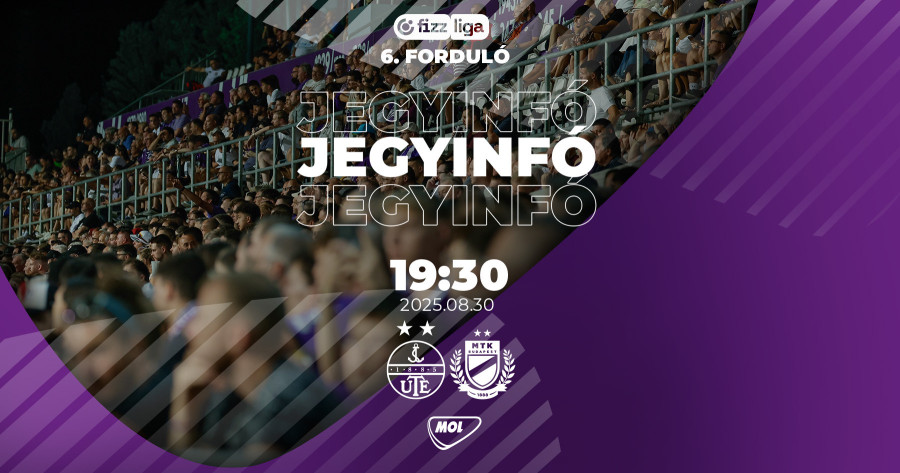 Jegyinformációk az MTK Budapest elleni mérkőzésre