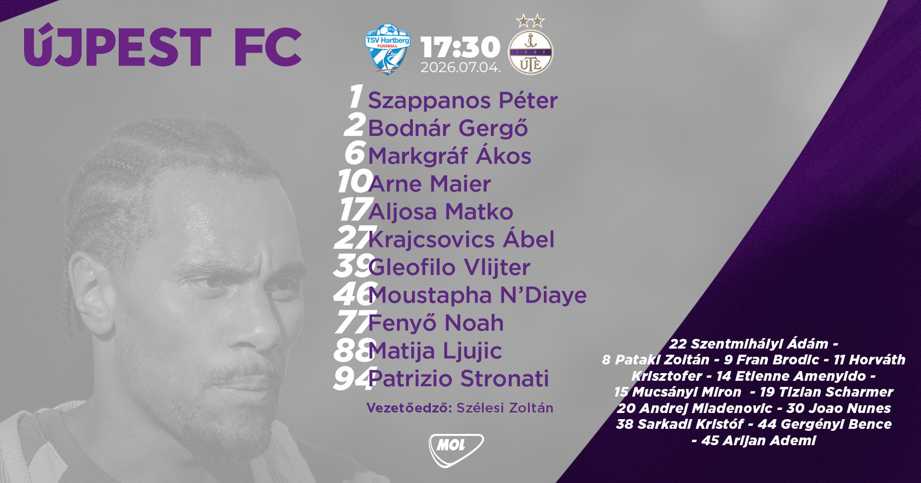 ÉLŐ – TSV Hartberg-Újpest FC