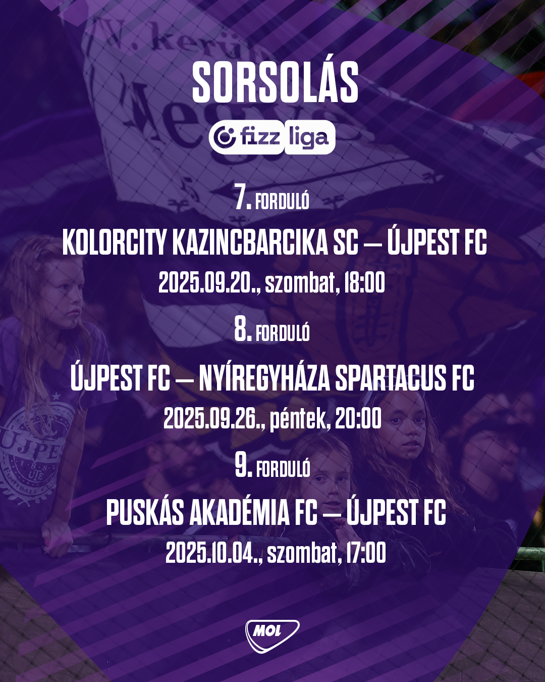 Megvan a következő fordulók menetrendje