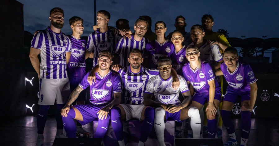 Hétfő este debütáltak az Újpest FC új mezei